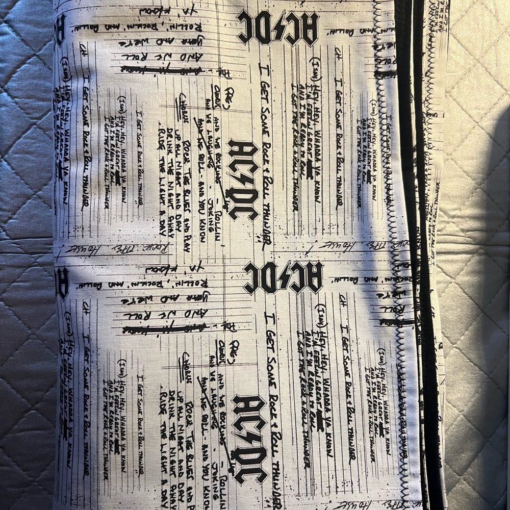 AC/DC Black and White Lap Blanket